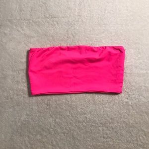 Hot pink bralette swimsuit top